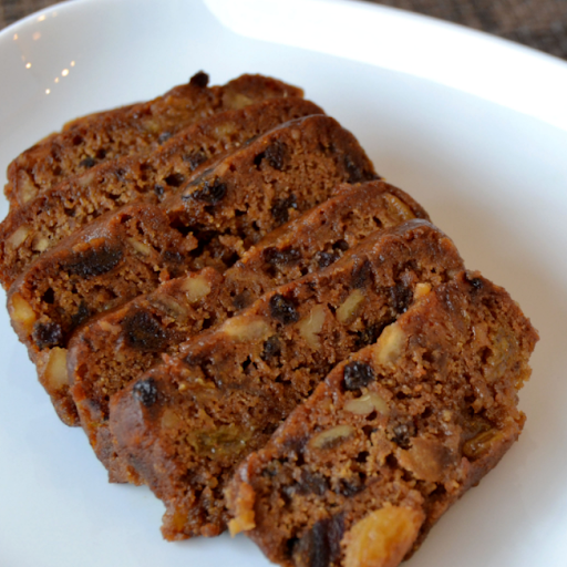 Christmas fruit cake soaked with dark rum