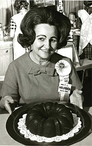 Ella, her legendary Tunnel of Fudge, and her second prize ribbon