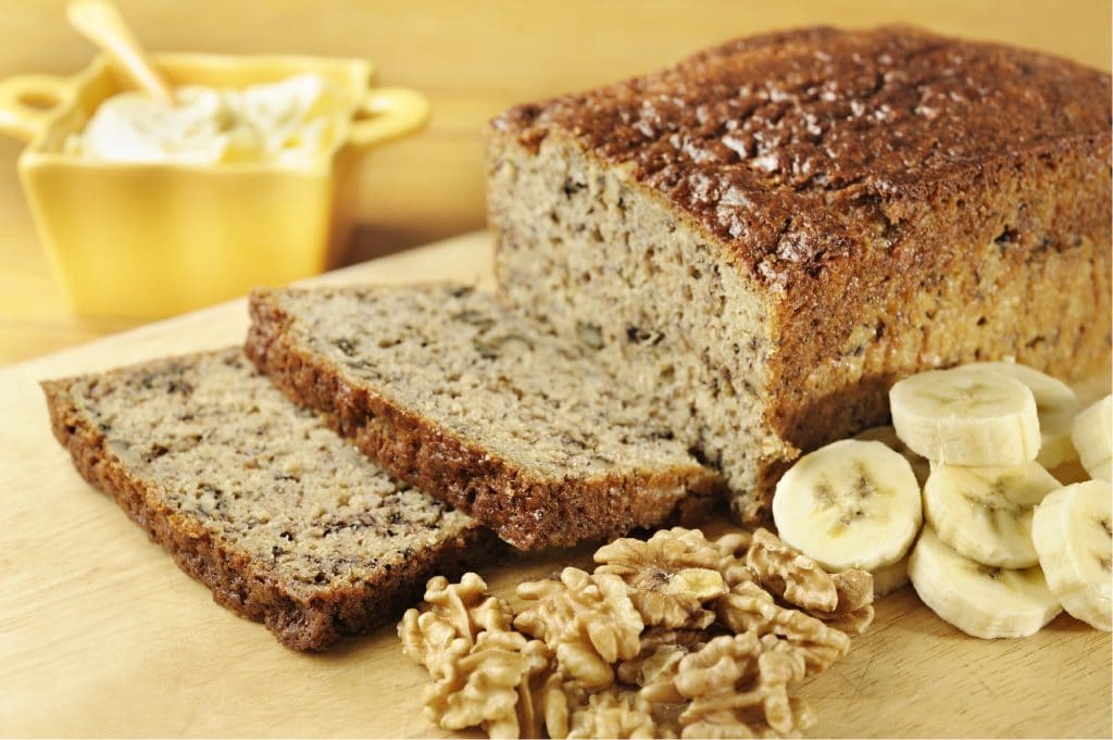 Banana Bread Blog Image. Image du blog pain aux bananes.