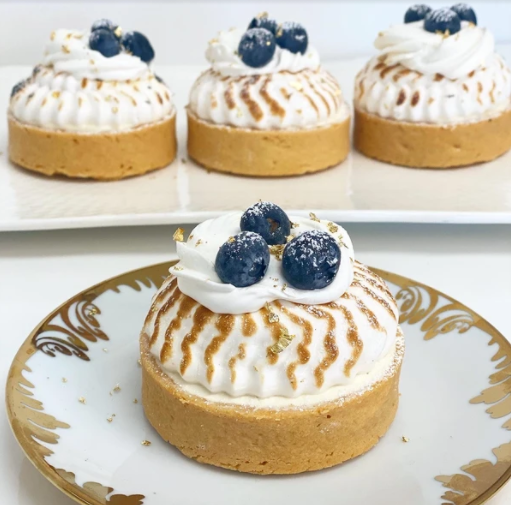 Blueberry Lemon Meringue Tarts