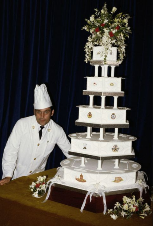 Lady Diana Spencer and Prince Charles' wedding cake