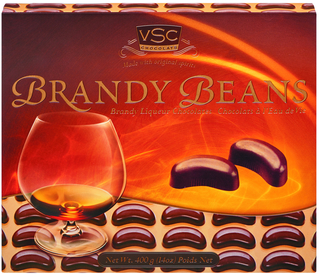 Une boîte de chocolats Brandy Beans