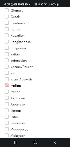 Mobile Cultural Preferences Filter