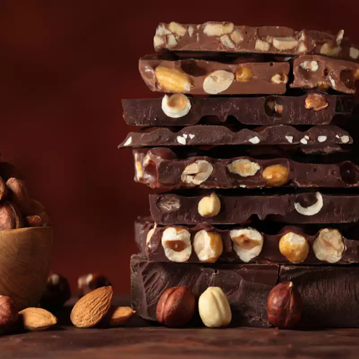 Dark Chocolate Bark with an Assortment of Nuts