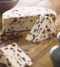 White Stilton with cranberries