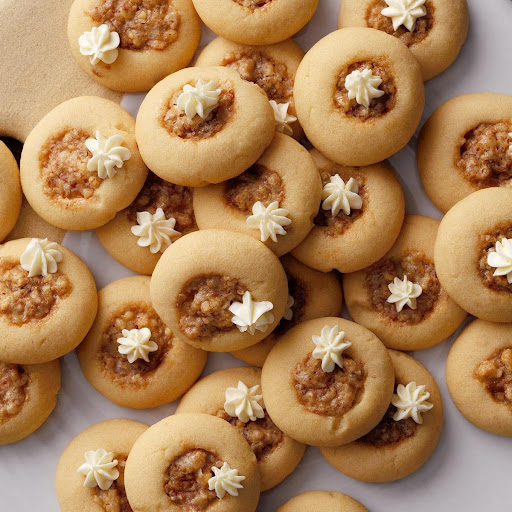 Well decorated pecan cookies