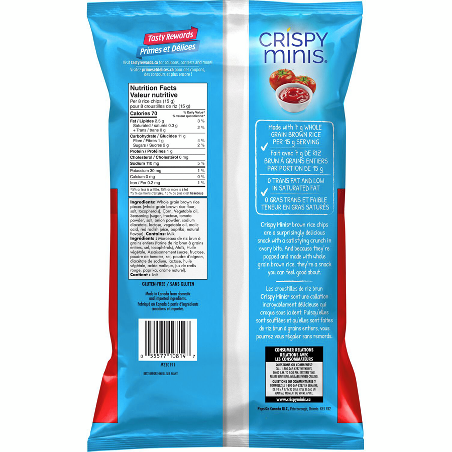 Quaker Crispy Minis Ketchup brown rice chips | Dessert Advisor