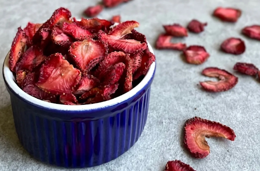 Heart shape strawberry chips Ugly Duckling Bakery