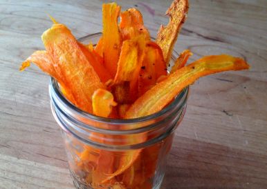 Long stripes of carrot chips (Farm Fresh for You)