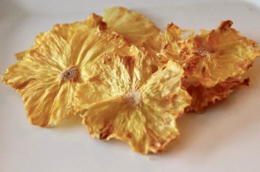 Pineapple chips in a form of a flower Hildas Kitchen