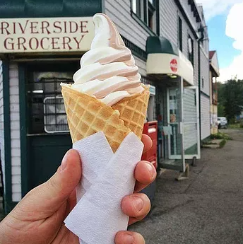 Waffle ice cream cone