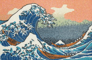 The Great Wave off Kanagawa, Kristen Cumings, 4' x 6' (Jelly Belly)