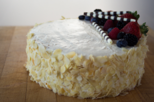 Fruit cream cake with layers of vanilla chiffon (Sweet Obsession)