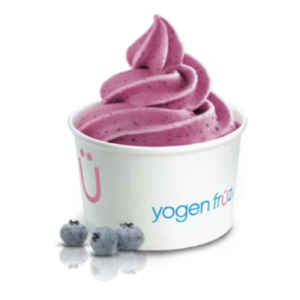 Blueberry frozen yogurt (Yogen Früz)