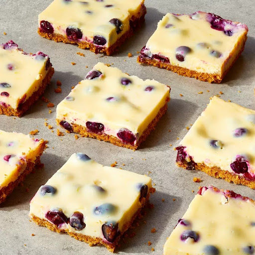 Blueberry Infused lemon squares (Eating Well)