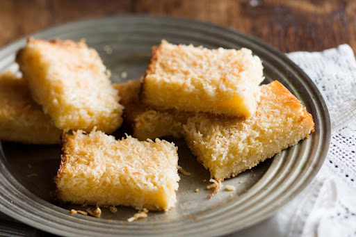 Christmas Coconut Lemon bars (taste.com.au)