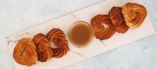 Churros with Banana Butterscotch sauce (The Great British Bakeoff)