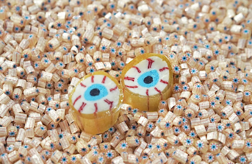 Handmade Spooky Eyeballs candies for Halloween by Candylab